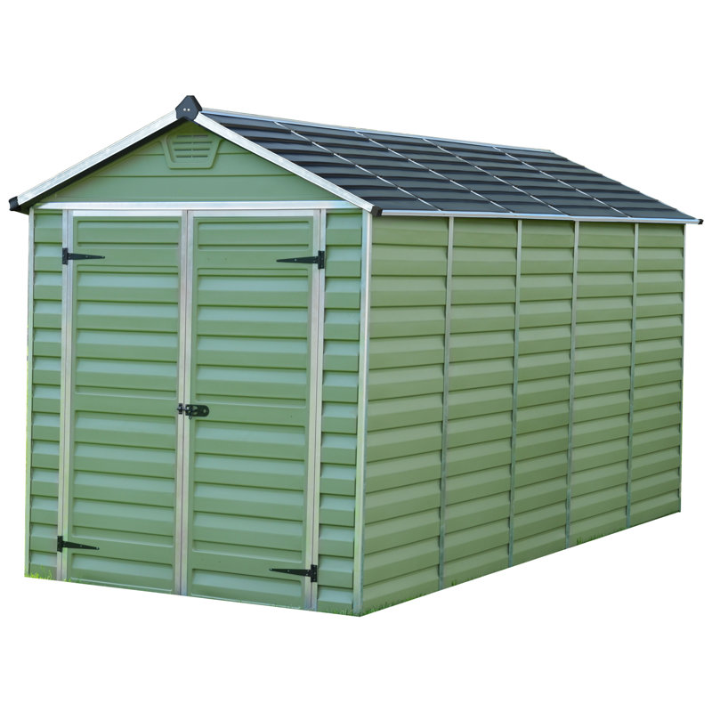 home essence skylight 6 ft. w x 12 ft. d apex plastic shed